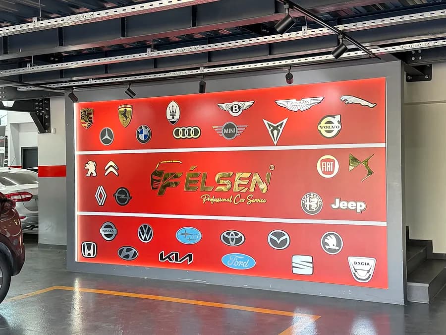 Félsen Servis hizmet verilen markalar duvarı — Lexus servisi, Çayırova